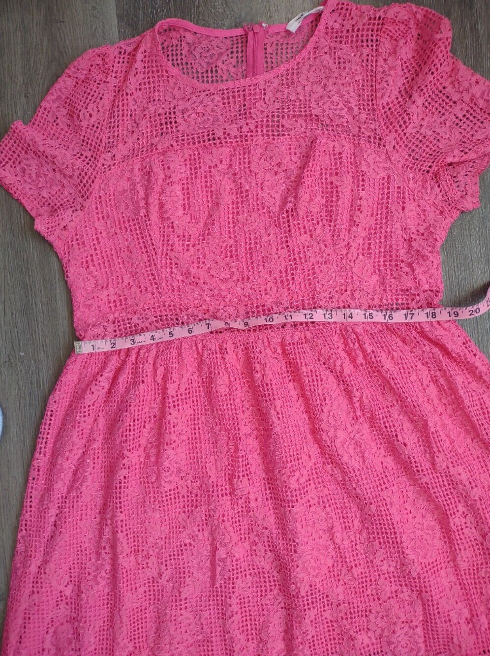 Showpo Leon Short Sleeve Pink Crochet Lace Dress - Picture 10 of 10